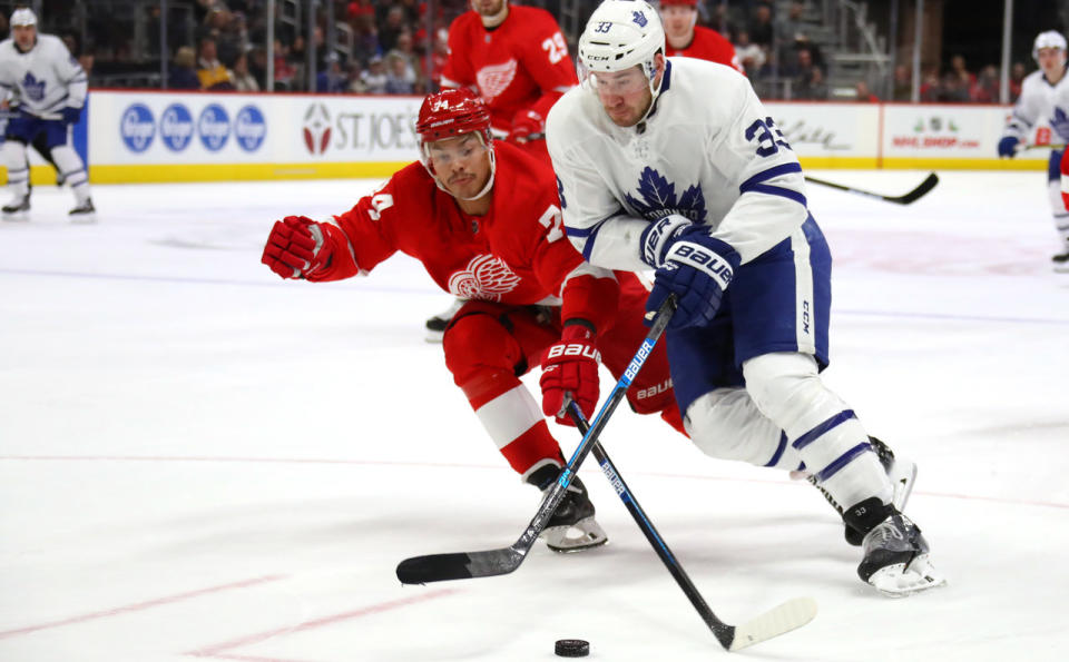 Sheldon Keefe's systems are showing themselves early in his tenure as the Toronto Maple Leafs coach. (Gregory Shamus/Getty Images)