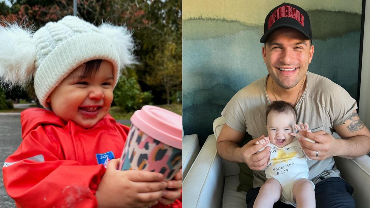 Aljaz Skorjanec with his daughter Lyra