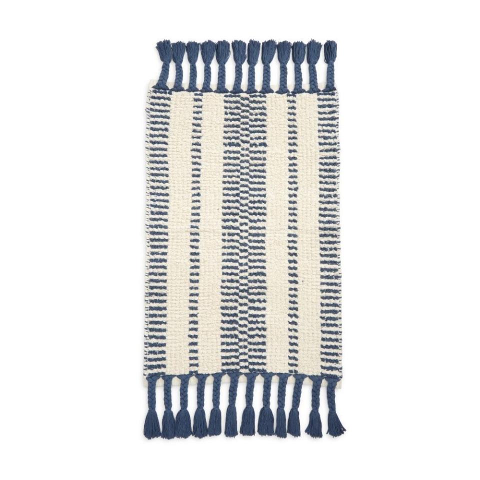 Cotton Stripe Bath Rug