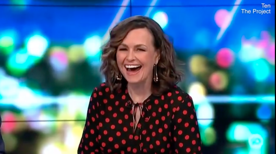 Lisa Wilkinson  in a polka dot top