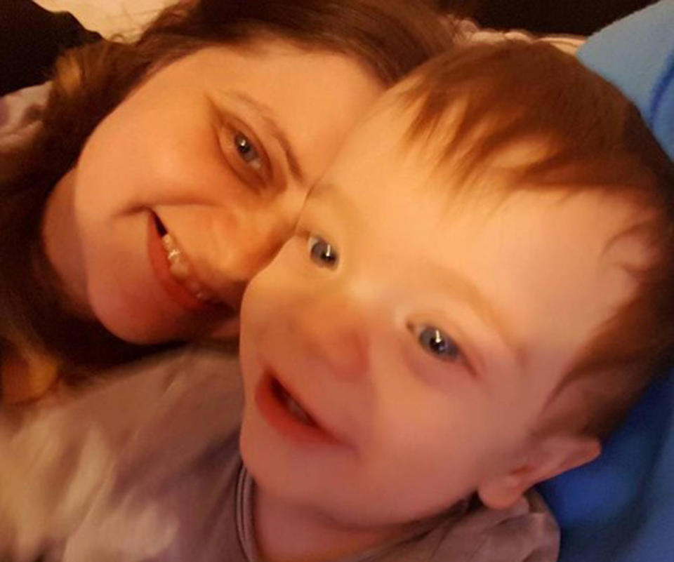 First-time UK mum Tasha Burton, 36, suffered stomach pains and extreme fatigue during her pregnancy with Alaric Corley, now 16 months, but put it down to a difficult pregnancy. It turns out she had bowel cancer. Source: Just Giving/ Support Tasha's Journey