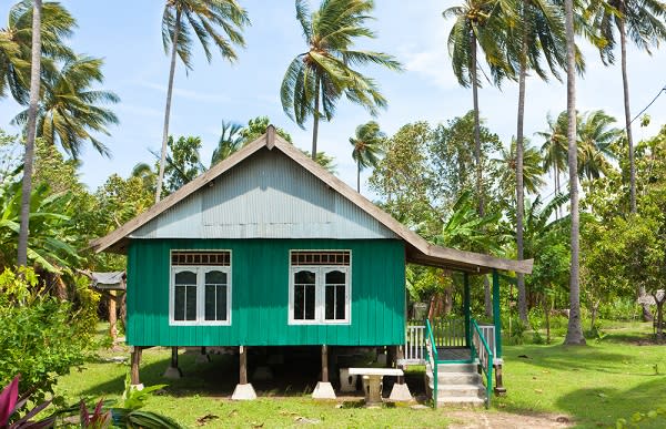 reka bentuk rumah kampung, gambar rumah kampung