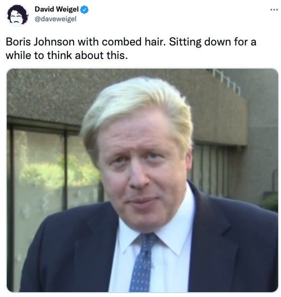 Boris Johnson with combed hair?