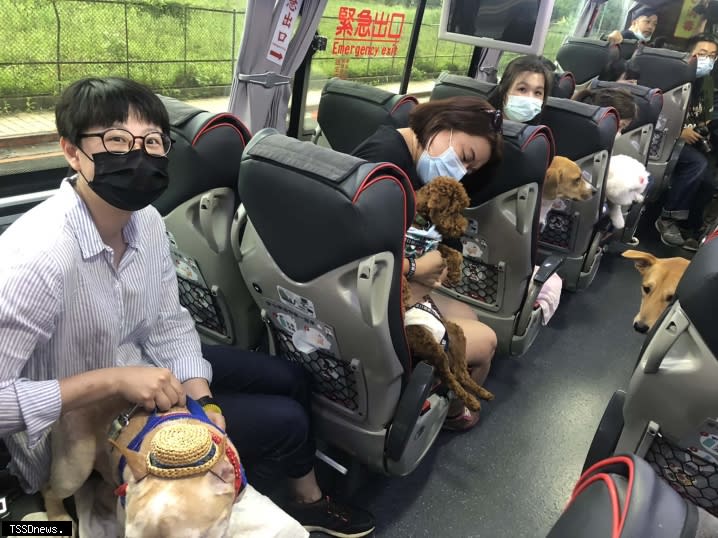 武漢肺炎（2019冠狀病毒疾病，COVID-19）疫情在台灣趨緩，有業者推出以寵物為主題的旅遊，讓飼主帶著毛寶貝跟團出遊，連導遊都具訓犬專業。（中央社）