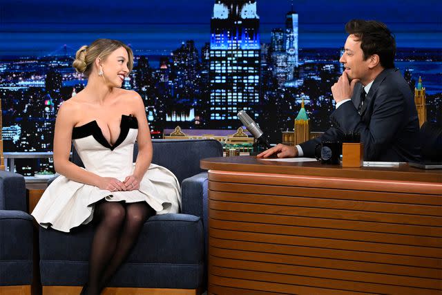 <p>Todd Owyoung/NBC</p> Sydney Sweeney on 'The Tonight Show'