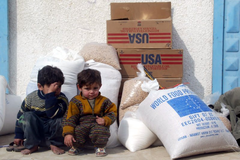 The World Food Program said Tuesday it estimates that 40,000 people face starvation for each 1% that its budget is cut. File Photo by Ismael Mohamad/UPI