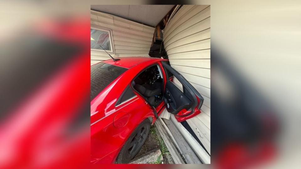 Car into building Riverside