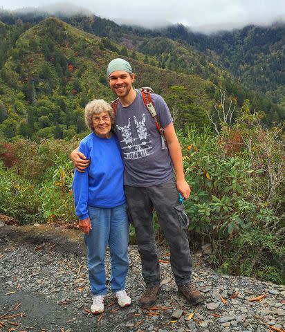 @grandmajoysroadtrip Joy and Brad in Great Smoky Mountains National Park in 2015