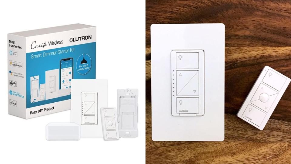 Set the mood for your shower with the Lutron Caséta Smart Lighting Dimmer Switch.