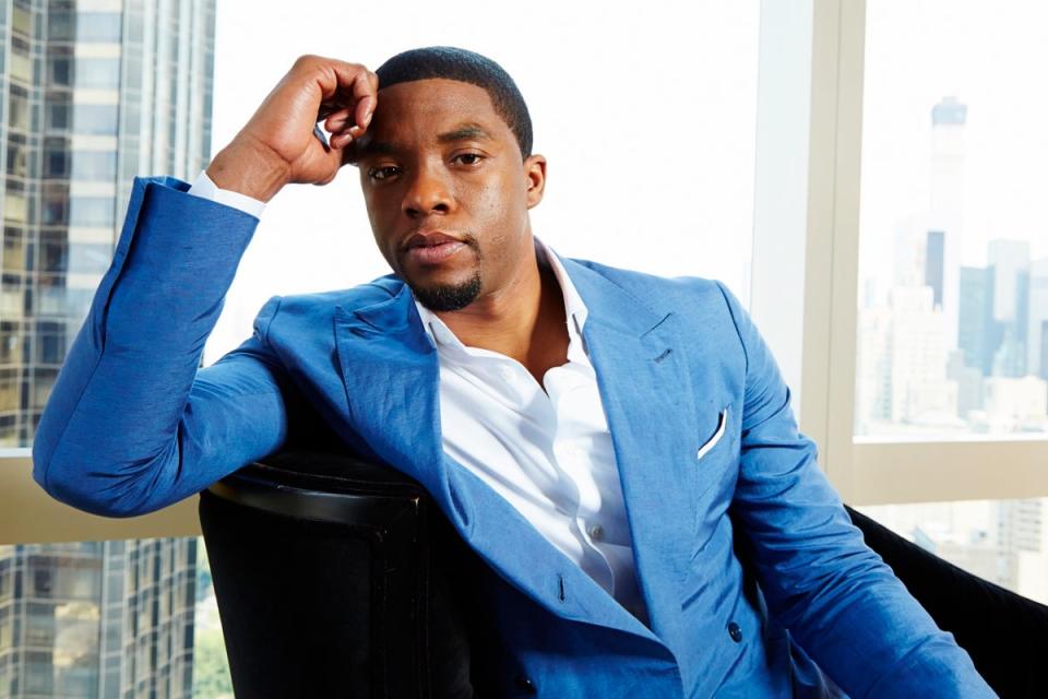 Chadwick Boseman posing for a 2014 portrait in New York (Dan Hallman/Invision/AP)