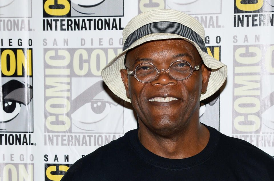 SAN DIEGO, CA – JULY 20: Actor Samuel L. Jackson attends Marvel’s ‘Captain America: The Winter Soldier’ press line during Comic-Con International 2013 at the Hilton San Diego Bayfront Hotel on July 20, 2013 in San Diego, California. (Photo by Ethan Miller/Getty Images)