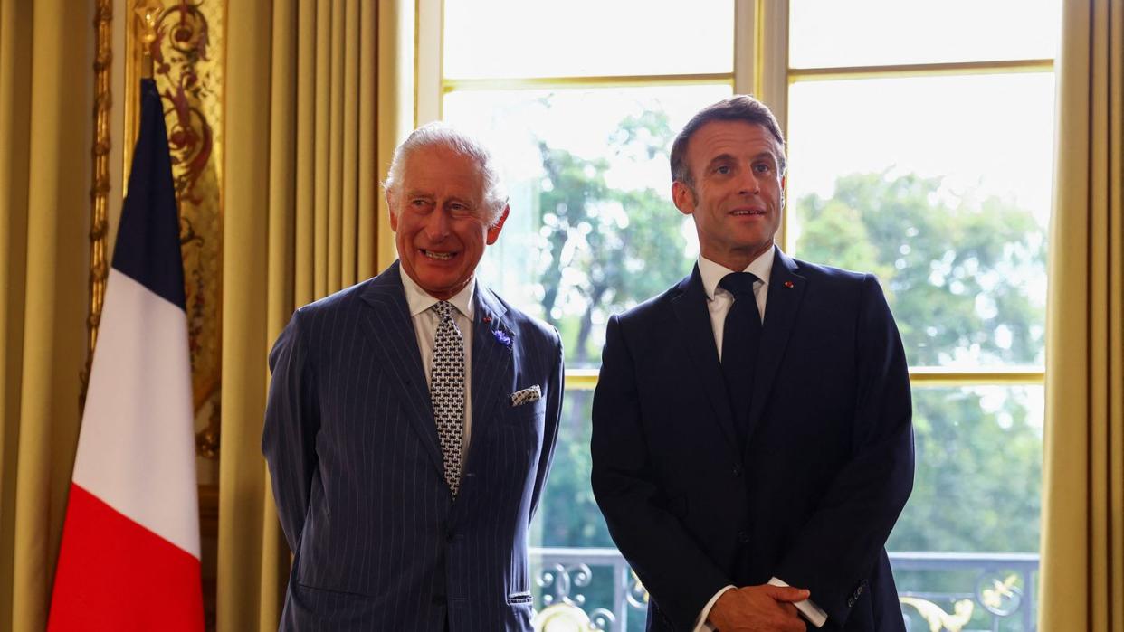 king charles iii and queen camilla visit france day one in paris