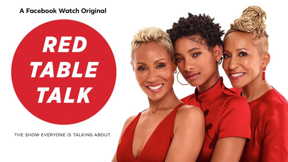 RED TABLE TALK (credit: Red Table Talk/Facebook Watch) Jada Pinkett Smith, Willow Smith, and Adrienne Banfield Norris