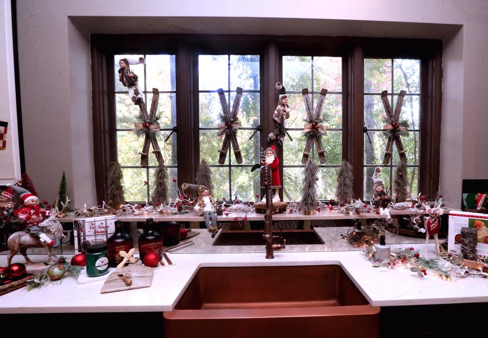 Sheila Kruepke of Urban Farm Girl created a winter wonderland in the kitchen at this year’s Christmas Fantasy House, which opens Oct. 29.