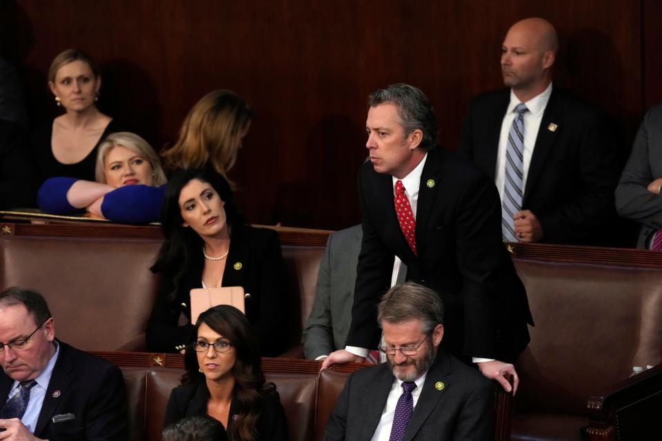 Rep. Andy Ogles (R-TN) cast his vote on Jan. 6 during the 12th round of voting for Speaker of the House.