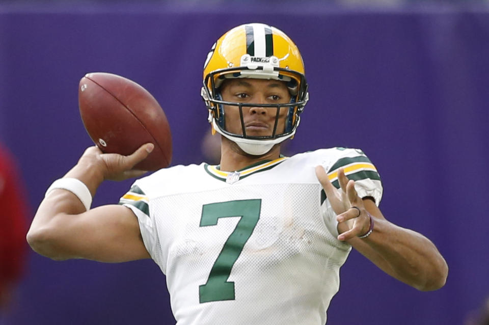 Green Bay Packers quarterback Brett Hundley will replace Aaron Rodgers. (AP)