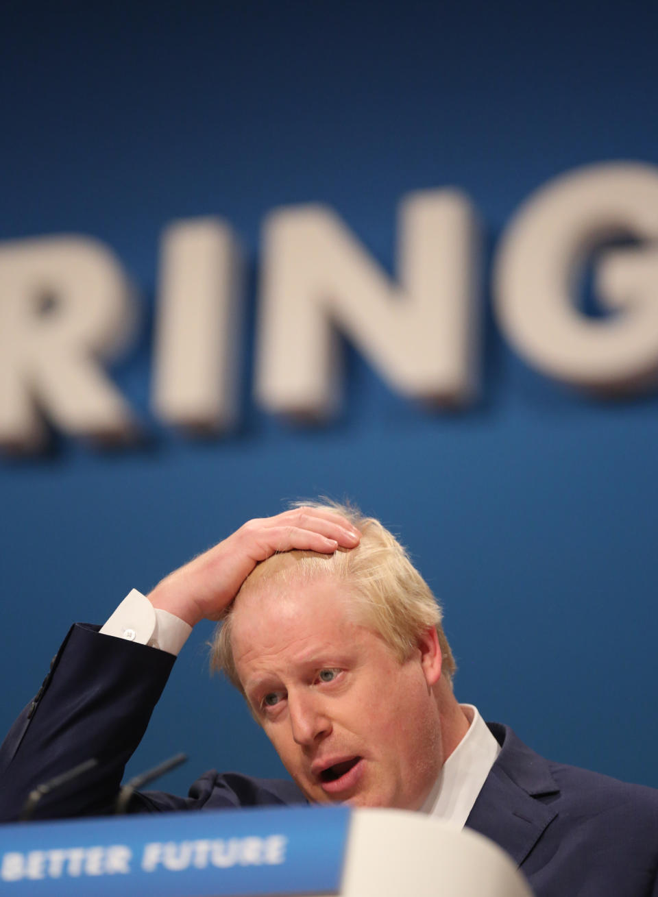 The Mayor of London Boris Johnson during the Conservative Party Conference 2014, at The ICC Birmingham.