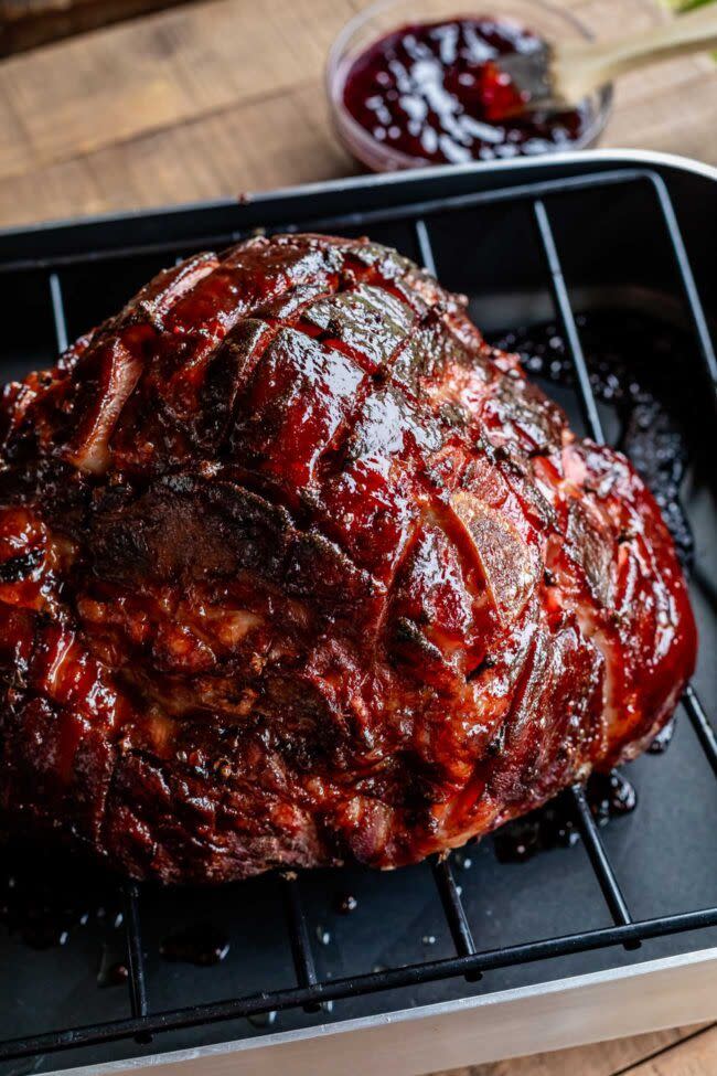 Baked Ham with Raspberry Chipotle Glaze