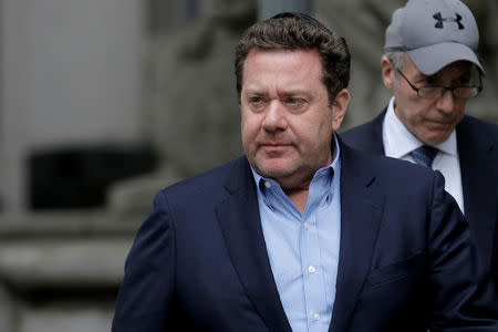 Murray Huberfeld, the founder of Platinum Partners, exits the Manhattan federal court house in New York, U.S., June 8, 2016. REUTERS/Brendan McDermid