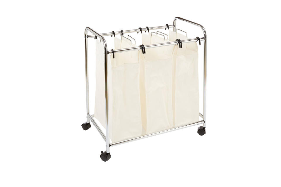 Three Basket Laundry Hamper