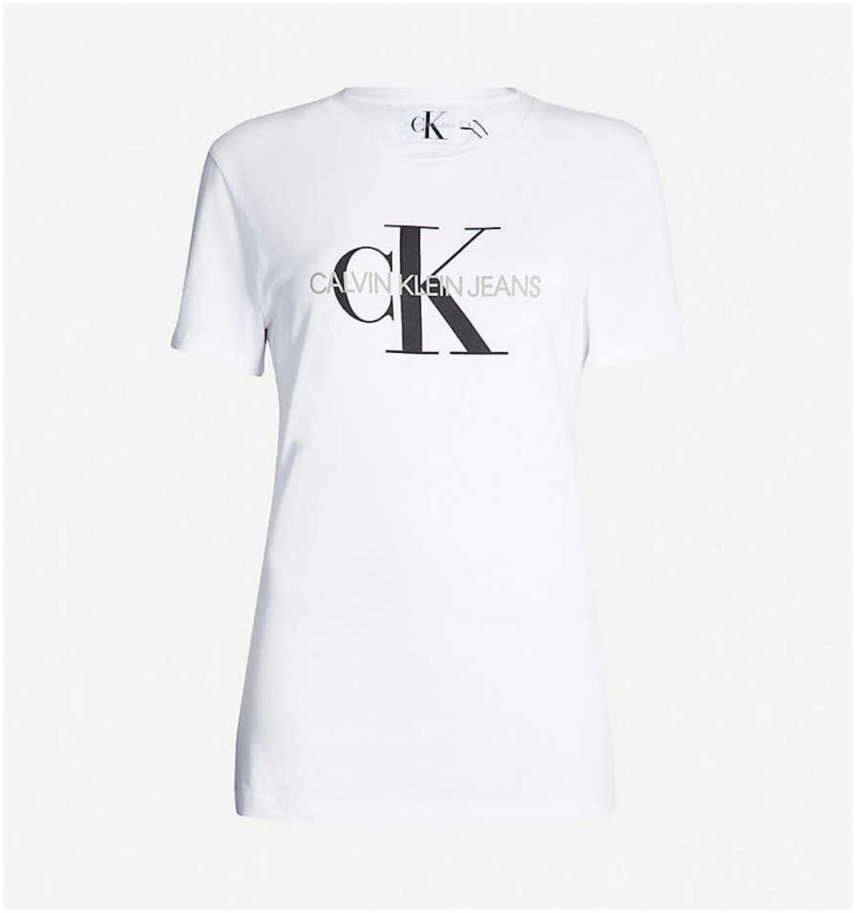 CALVIN KLEIN Logo-print stretch-cotton T-shirt