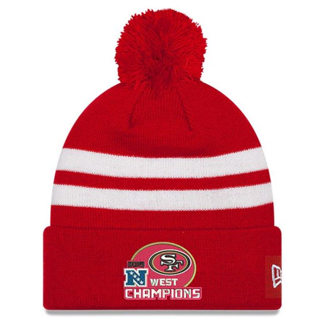 San Francisco 49ers Super Bowl LIV New Era Stocking Cap Pom Pom Knit Hat  Black