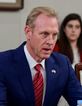 FILE PHOTO: Acting U.S. Defense Secretary Patrick Shanahan talks to South Korean Defense Minister Jeong Kyeong-doo during their meeting at the Ministry of National Defense in Seoul