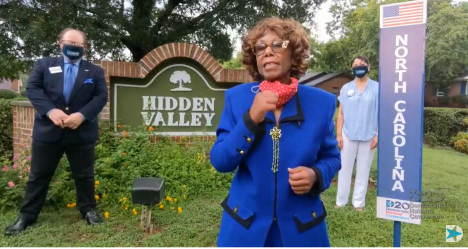 Cozzie Watkins of Charlotte spoke for North Carolina during the Roll Call of the Democratic National Convention Aug. 18, 2020.