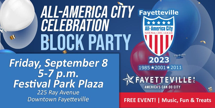 All-America City Celebration Block Party invitation.
