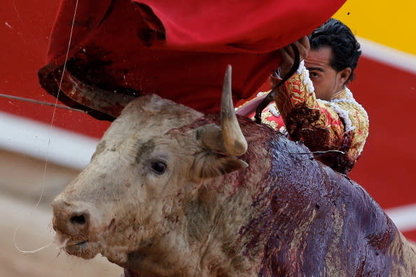 pamplona bull fight