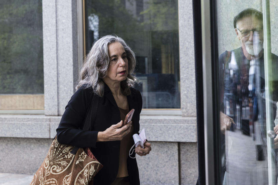 Psychologist Leslie Lebowitz arrives at federal court in New York, Wednesday May 3, 2023. (AP Photo/Stefan Jeremiah)