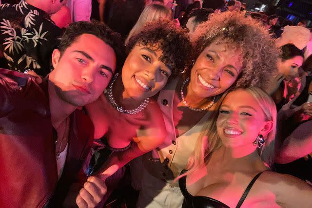 <p>Darren Barnet/Instagram</p> Darren Barnet, Alexandra Shipp, Michelle Hurd, and Sydney Sweeney pose together at Variety's Power of Young Hollywood event