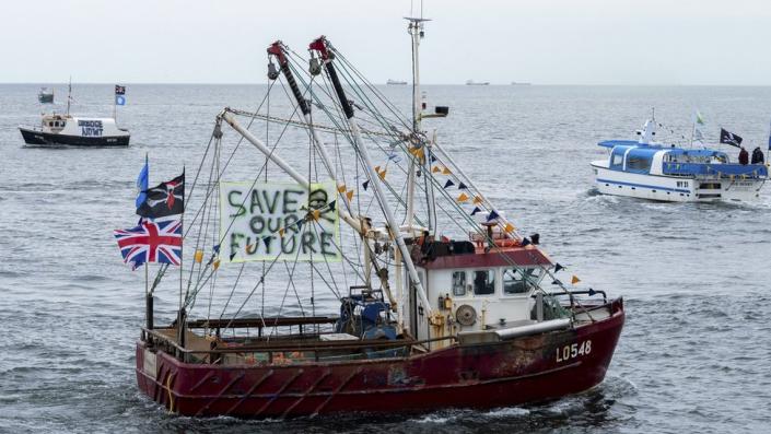 Fishermen protesting