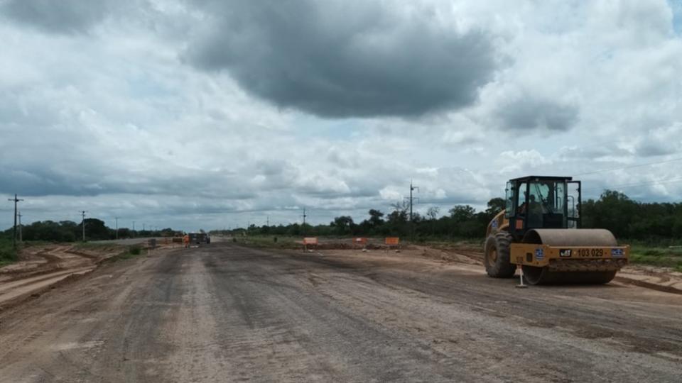 Vista de la construcción de la Carretera Bioceánica.