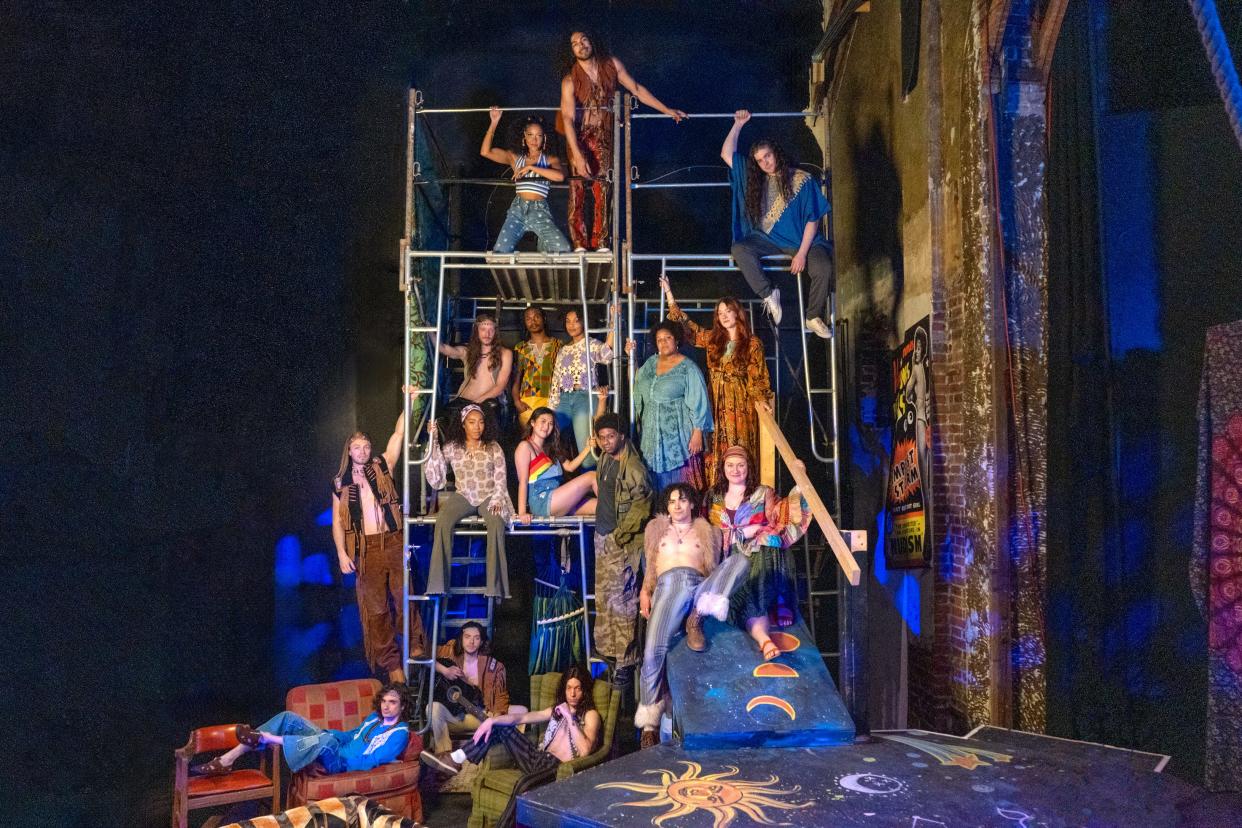 The cast in the Short North Stage's production of “Hair" is set to perform the monthlong show May 9.