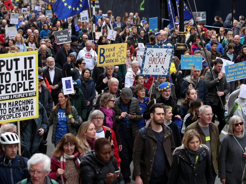 Brexit march: ‘1 million’ protesters and celebrities rally in London demanding a second referendum