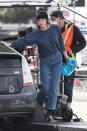 <p>Dakota Fanning hits the set of her latest project in Los Angeles on Monday.</p>