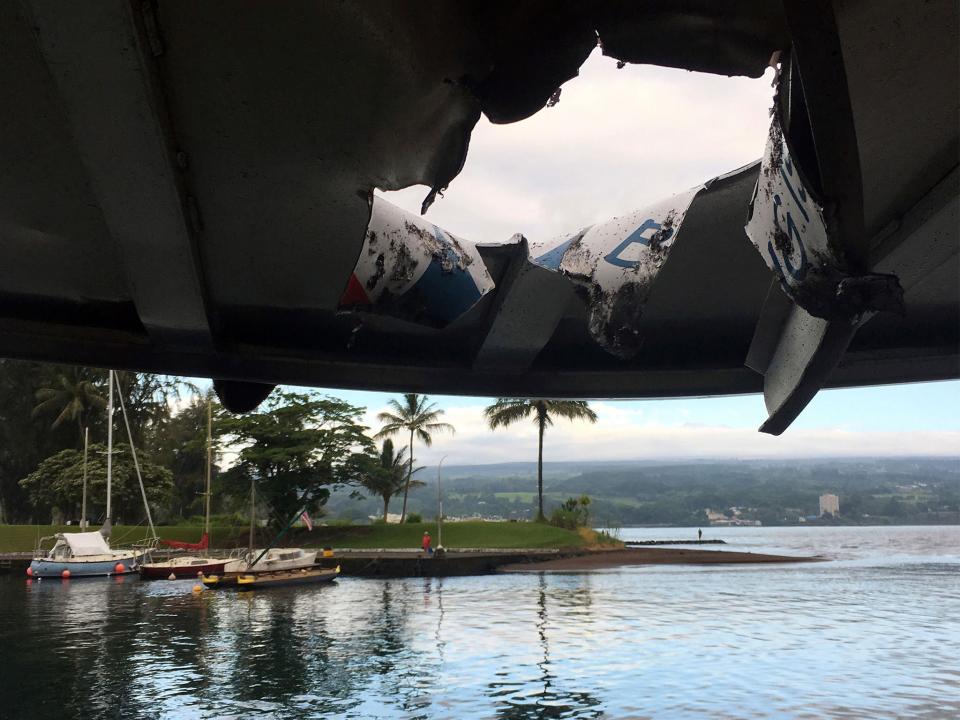 Hawaii volcano: 'Lava bomb' crashes through tourist boat roof, injuring 23
