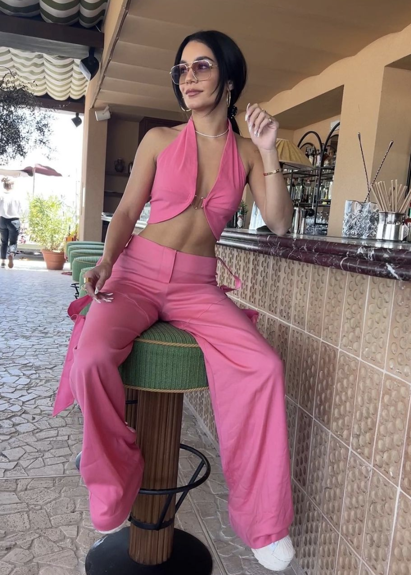 vanessa hudgens rome pink set