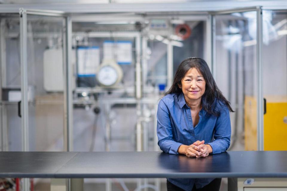 Naoko Ellis, a professor in chemical engineering, at her lab at the University of British Columbia.