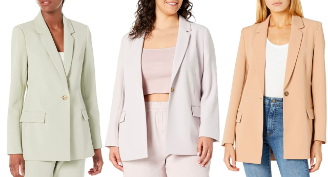 The Drop Womens Blake Long Blazer and more spring styles are on sale at Amazon Canada.