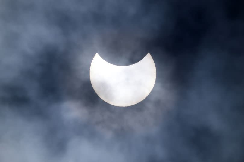 A partial solar eclipse