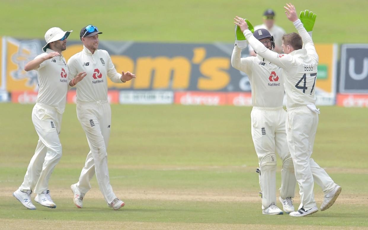 England bowl out Sri Lanka on day four via Jack Leach five wickets but wobble in pursuit of 74