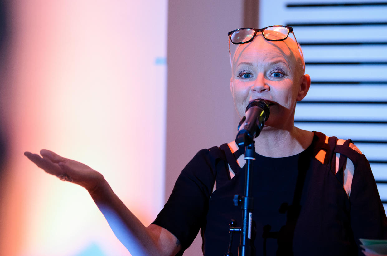 LONDON, ENGLAND - SEPTEMBER 25: Gail Porter talks at Wellcome Collection on September 25, 2018 in London, England. (Photo by Joe Maher/Getty Images)