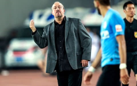 Rafael Benitez coaching Chinese club Dalian Yifang - Credit: afp