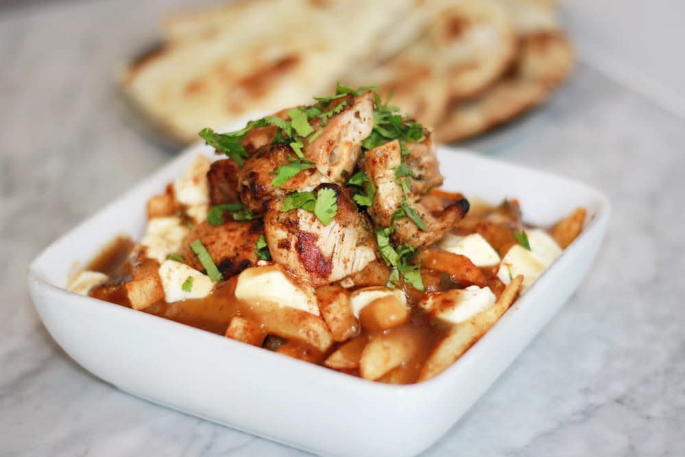 Chicken Tikka Poutine at Basmaash in Los Angeles