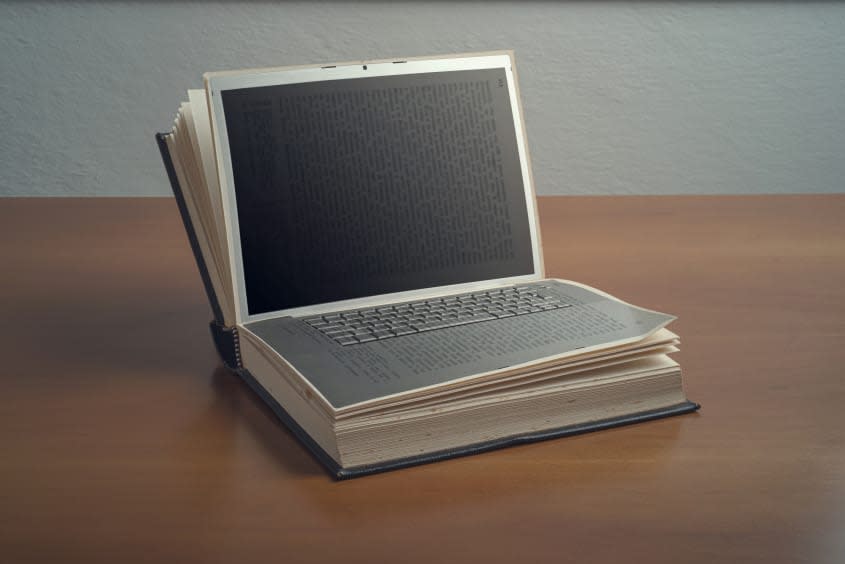 Book on a laptop - Digital composite