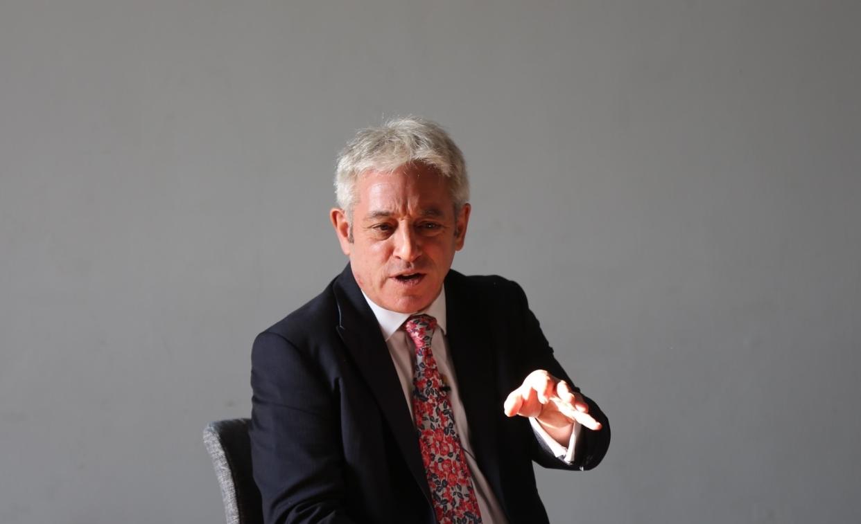 LONDON, UNITED KINGDOM - NOVEMBER 06: Former House of Commons Speaker, John Bercow speaks during a meeting in London, United Kingdom on November 06, 2019. (Photo by Tayfun Salci/Anadolu Agency via Getty Images)