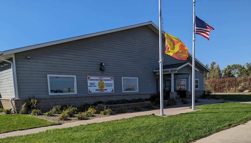 The Yankton Sioux Tribal Headquarters in Wagner, SD. (John Hult/South Dakota Searchlight)