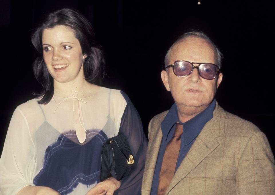 Kate Harrington and Truman Capote in 1977.